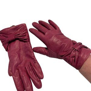 Marissa Madison Pink Genuine Leather women’s small gloves
